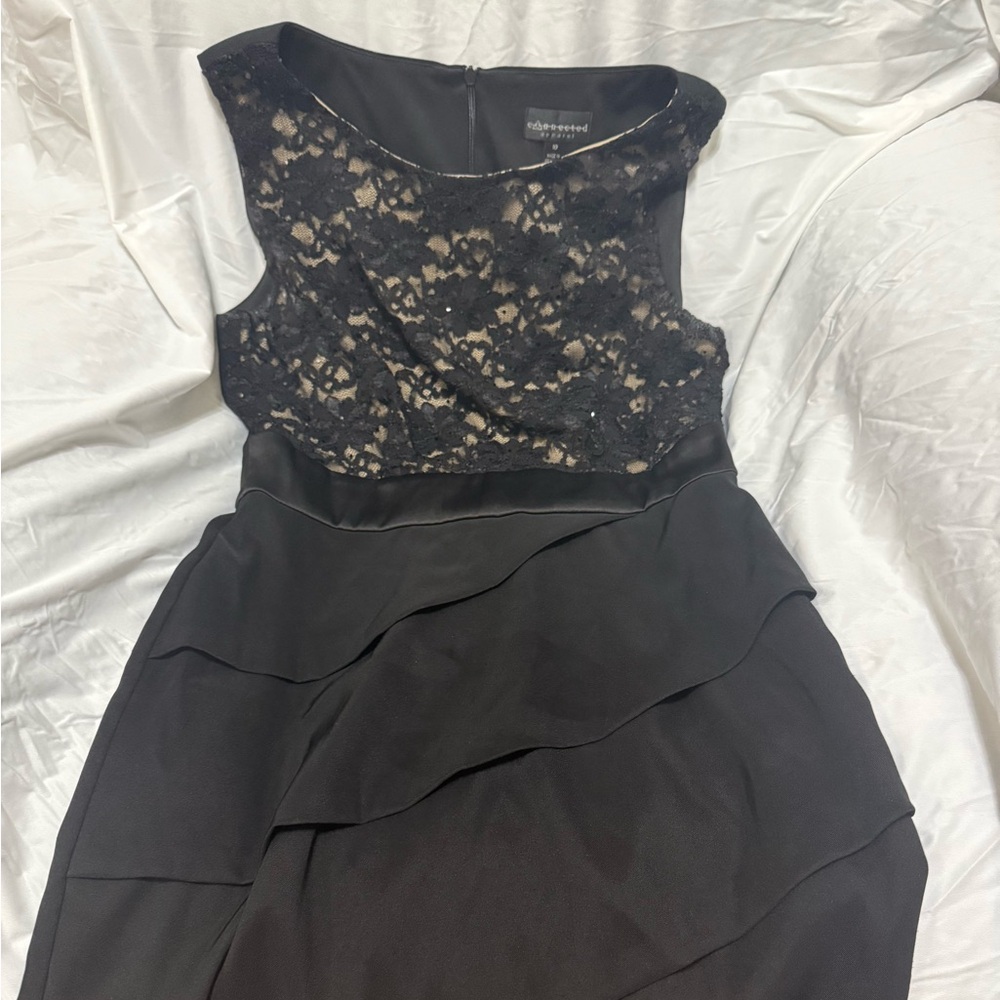 LBD Connected Apparel Black Lace Mini Dress